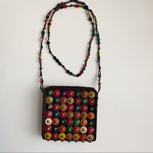 Unique Square shaped Multi color Button Crossbody